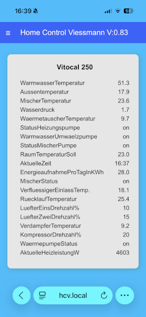 Home Control Viessmann